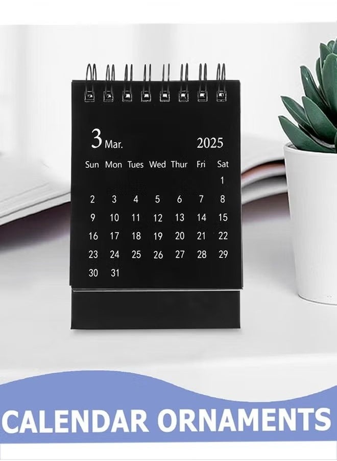 جمورو - تقويم سطح المكتب الصغير، 2024-2025 - يوليو 2024 إلى ديسمبر 2025، تقويم سطح المكتب الصغير، تقويمات الوجه الدائمة، ورق سميك مزدوج الأسلاك مع ملصقات للمنزل والمكتب والمدرسة - Image 1