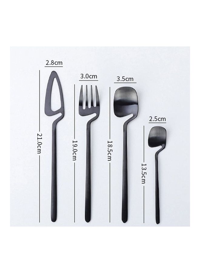 4-Piece Cutlery Set Black - Image 5