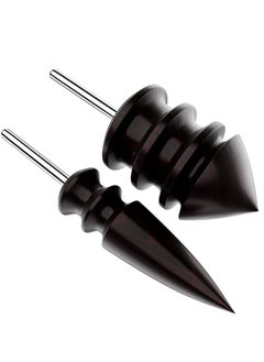 KASTWAVE Leather Burnisher Bits 2-pack for Rotary Tools – Pointed Tip and Multi Grooved Burnishing Tips Made of Solid Tropical Sandalwood Create Smooth, Clean Edges on Leather Craft Projects  - Image 1