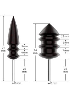 KASTWAVE Leather Burnisher Bits 2-pack for Rotary Tools – Pointed Tip and Multi Grooved Burnishing Tips Made of Solid Tropical Sandalwood Create Smooth, Clean Edges on Leather Craft Projects  - Image 4