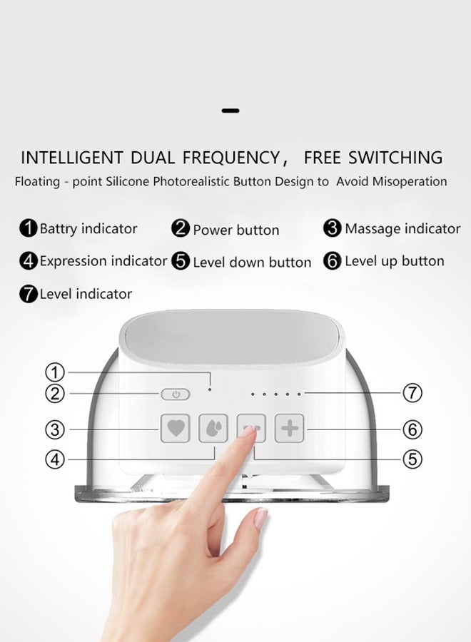 عربست مضخة ثدي كهربائية قابلة للارتداء، بدون استخدام اليدين، مع وضعين وخمسة مستويات - Image 4