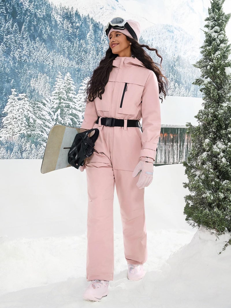Yousify Womens Ski Suit One Piece Snow Suit Winter Waterproof Outdoor Sports Snowsuit Jumpsuit Snowboard Jacket - Image 5