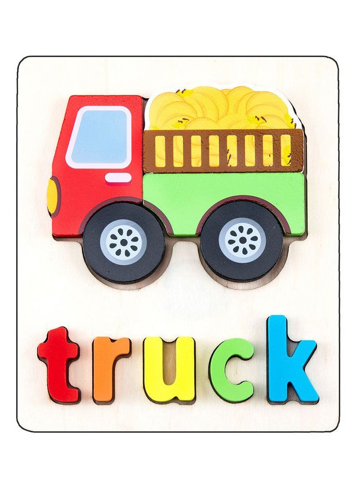 3D Educational Wooden Toy in The Shape Of a Truck