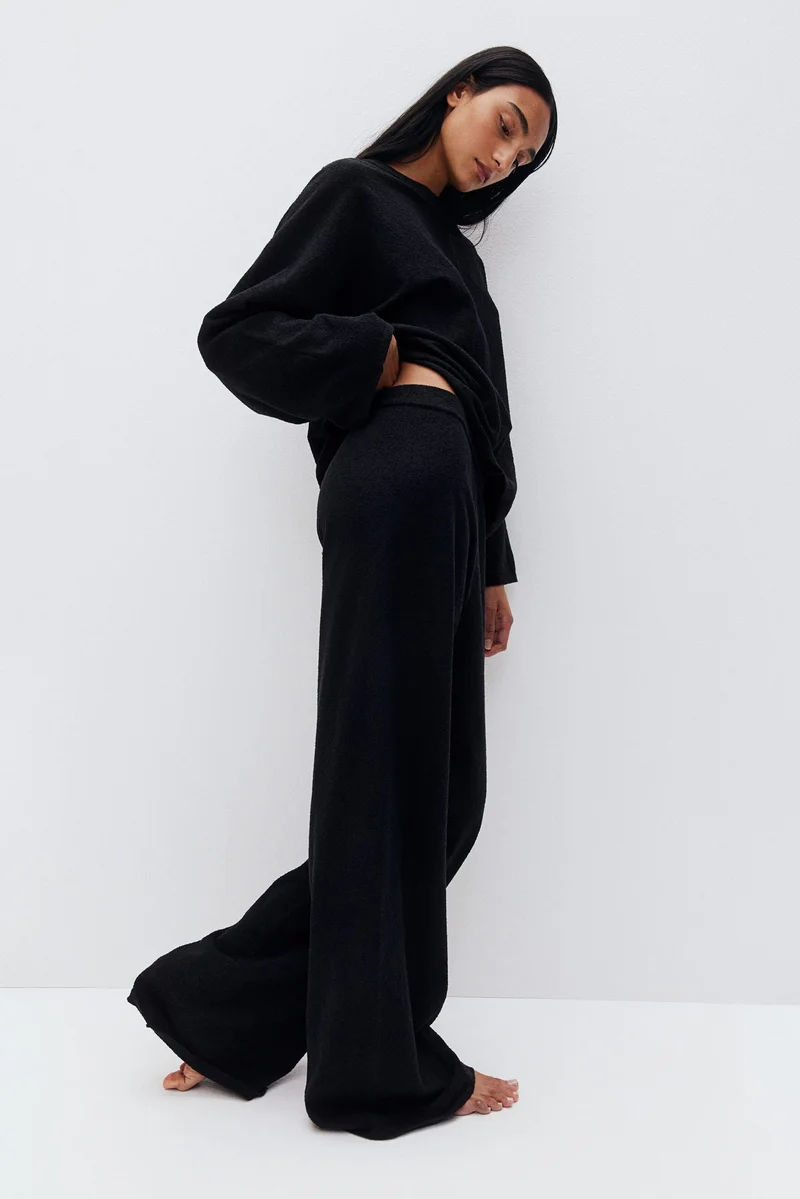 H&M Bouclé-knit trousers