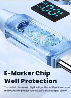 toocki Premium Quality High Speed ​​USB-C to USB-C Cable Rechargeable 100W 5A Display & Data Sync Included 2m  - Image 5