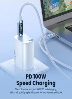 toocki Premium Quality High Speed ​​USB-C to USB-C Cable Rechargeable 100W 5A Display & Data Sync Included 2m  - Image 4