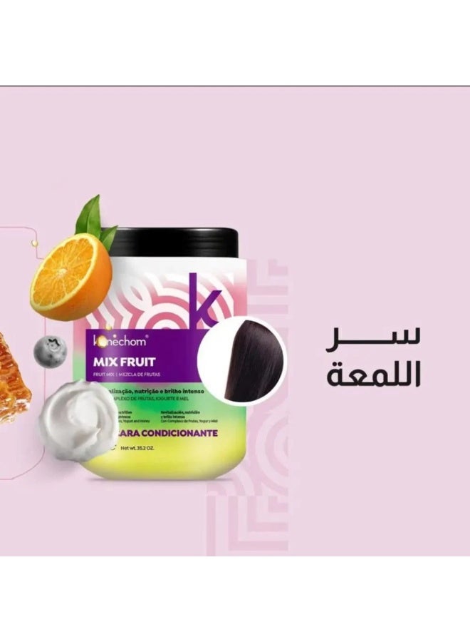 كانشوم قناع للشعر برائحة الفواكه المشكلة، مرطب ومنعم للشعر، 1 كجم - Image 3