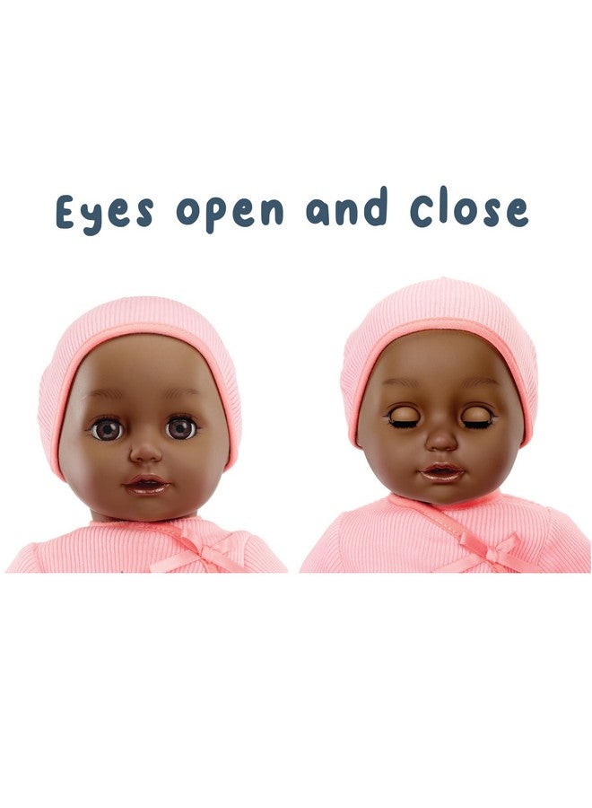 بيبي بورن، أول دمية طفل هاربر - عيون بنية داكنة: دمية طفل واقعية ناعمة الجسم للأطفال من عمر سنة فما فوق، عيون مفتوحة ومغلقة، دمية طفل مع زجاجة، 14 بوصة - Image 3