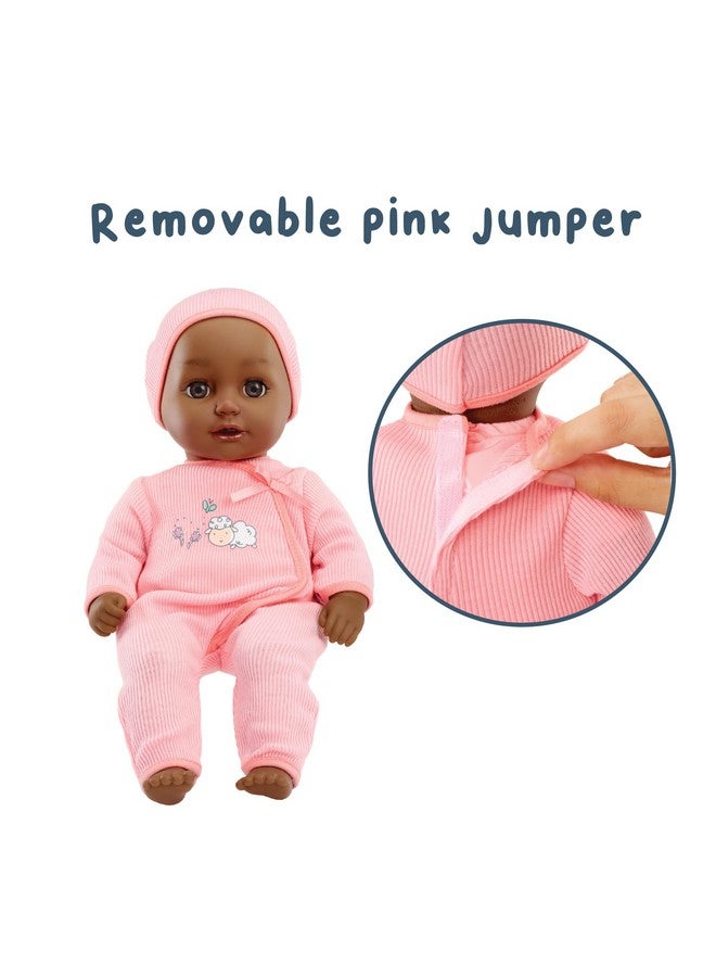 بيبي بورن، أول دمية طفل هاربر - عيون بنية داكنة: دمية طفل واقعية ناعمة الجسم للأطفال من عمر سنة فما فوق، عيون مفتوحة ومغلقة، دمية طفل مع زجاجة، 14 بوصة - Image 5
