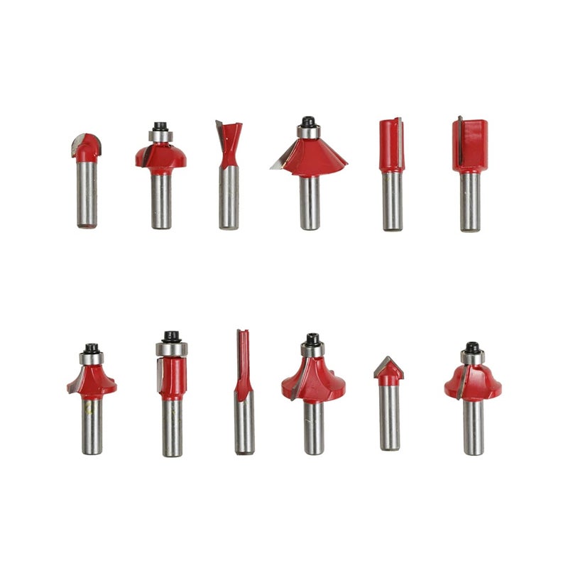 MAF PRO MAF PRO 12Pcs Premium Router Bit Set 6mm Shank Professional Quality with Wooden Case12 Bits  - Image 2