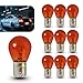 Opuweiy 1156 Light Bulb 10 PCS Turn Signal Bulb P21W S25 12V BA15S Halogen Bulb Universal for CarsTrucksSUVs Amber - Image 2