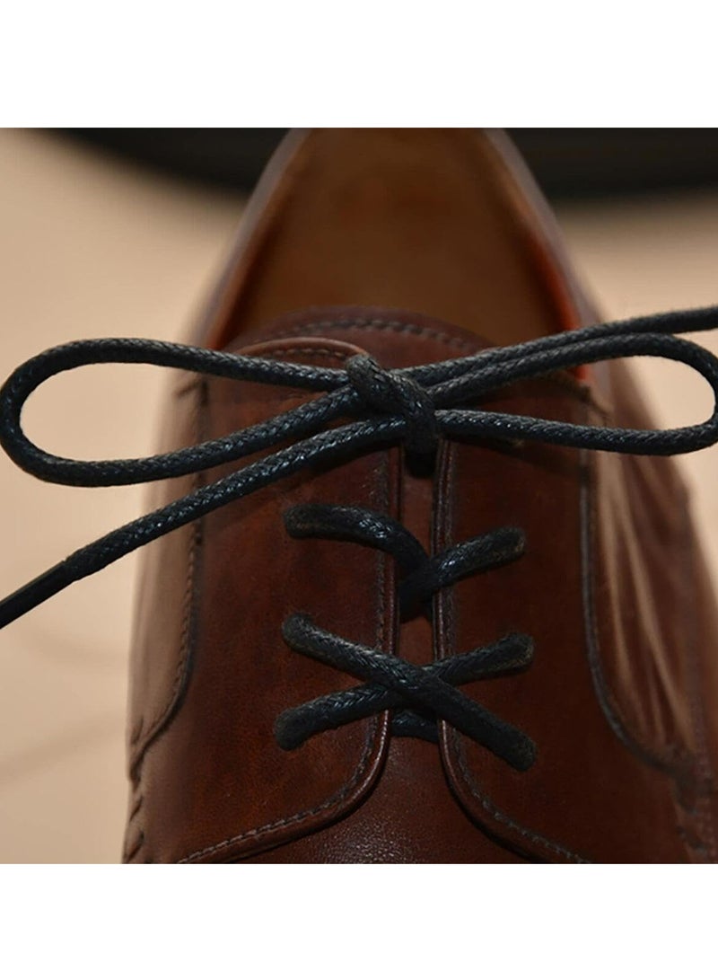 Oasisgalore 4 Pairs Round Black Waxed Shoe Laces Waterproof Shoelaces for All Dress Shoes - Image 3