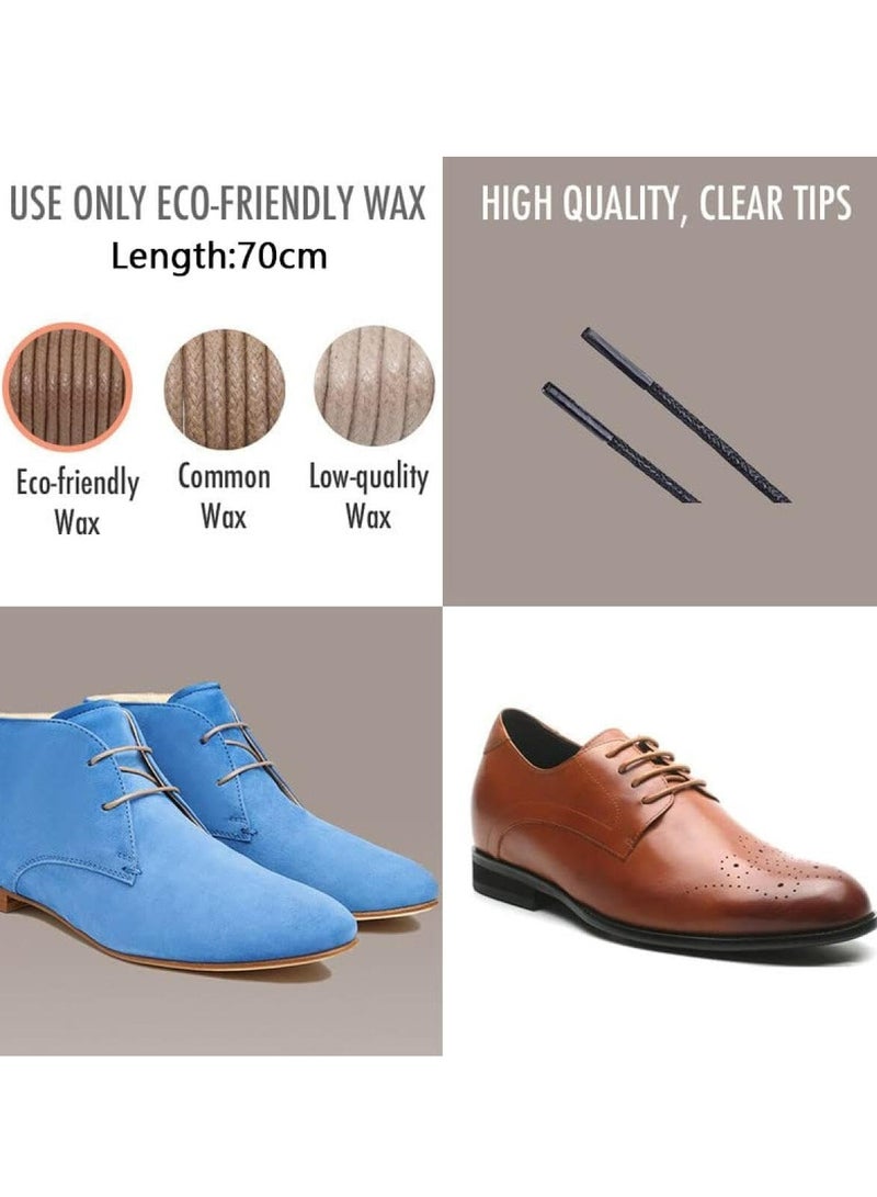 Oasisgalore 4 Pairs Round Black Waxed Shoe Laces Waterproof Shoelaces for All Dress Shoes - Image 4