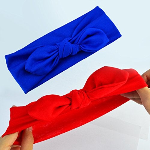 Miayon Women Hair Bands Bows Knot Headbands Rabbit Ear Headwraps Turban Hairband Hair Accessories 10pcs Solid Color for Woman Girls - Image 3