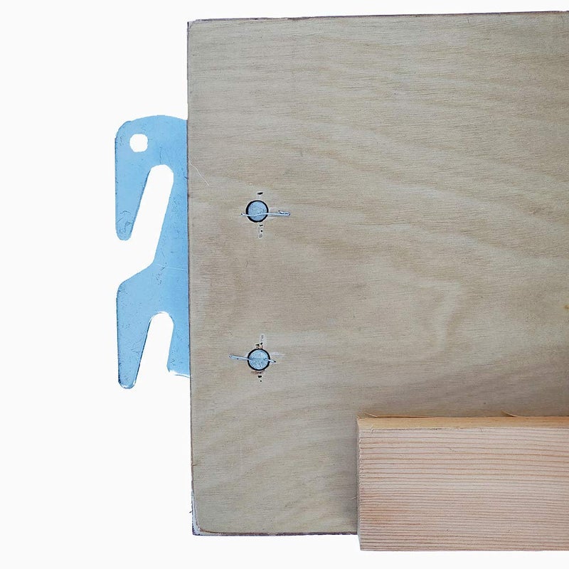 Yongle Store #10 Wooden Bed Rail Hook Plates,Set of 4,Bed Hooks with pins for Wooden Bed,Wooden Headboard,Footboard Frame,Claw it On intended replacement for Bed Hook #10 Plates,or for new bed constructions - Image 3