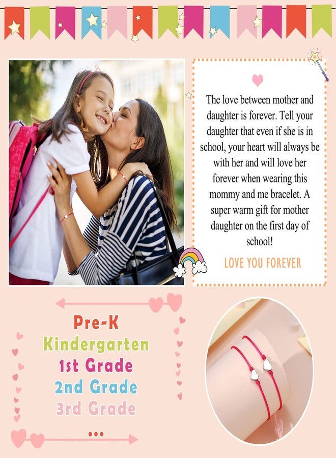 UNGENT THEM Back to School Gifts First Day of Kindergarten Pre k Preschool Bracelet Mommy and Me Second 1st 2nd 3rd 4th Grade Mom Mother Daughter Bracelets - Image 2
