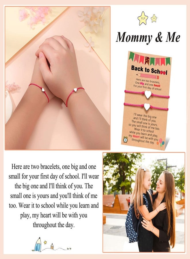 UNGENT THEM Back to School Gifts First Day of Kindergarten Pre k Preschool Bracelet Mommy and Me Second 1st 2nd 3rd 4th Grade Mom Mother Daughter Bracelets - Image 3