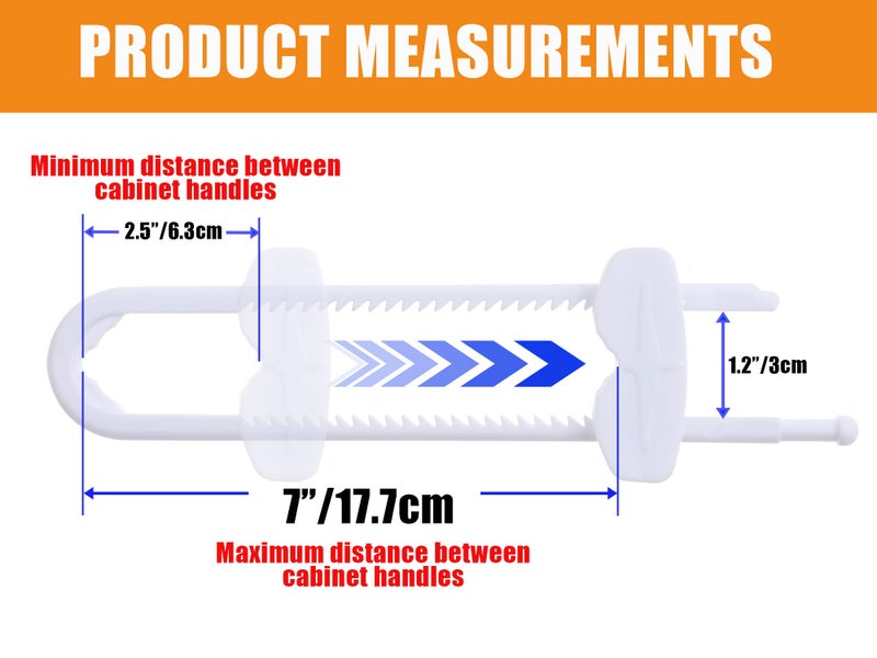 Dreambaby Sliding Cabinet Child Safety Locks - U Shaped for Knobs and Handles - Image 2