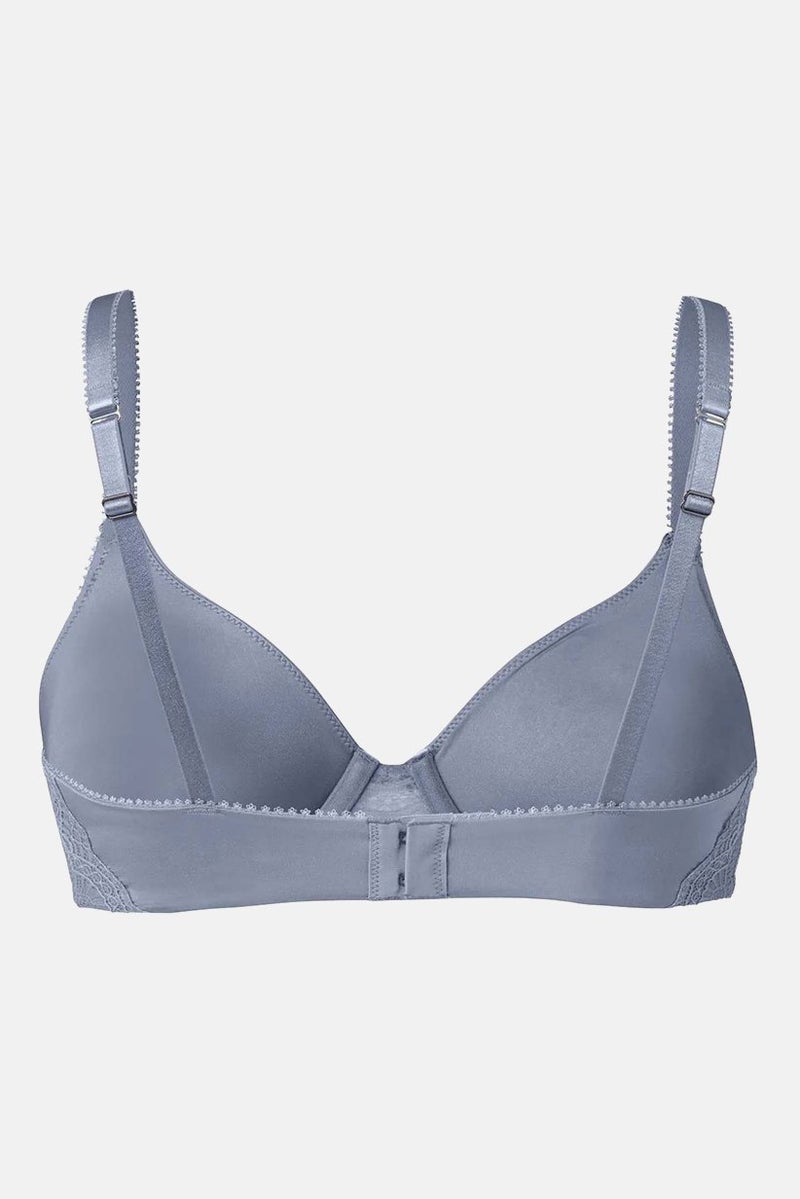 Tchibo Women Lace Detail Underwired Bra, Sage Purple - Image 2