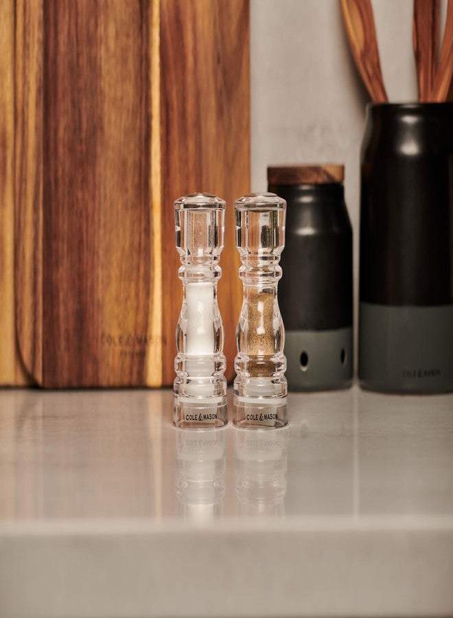 Cole & Mason London Acrylic Shaker Gift Set - Refillable Salt & Pepper Grinder with Adjustable Grinding Mechanism - Acrylic, 5" Salt & Pepper Gift Set - Image 2