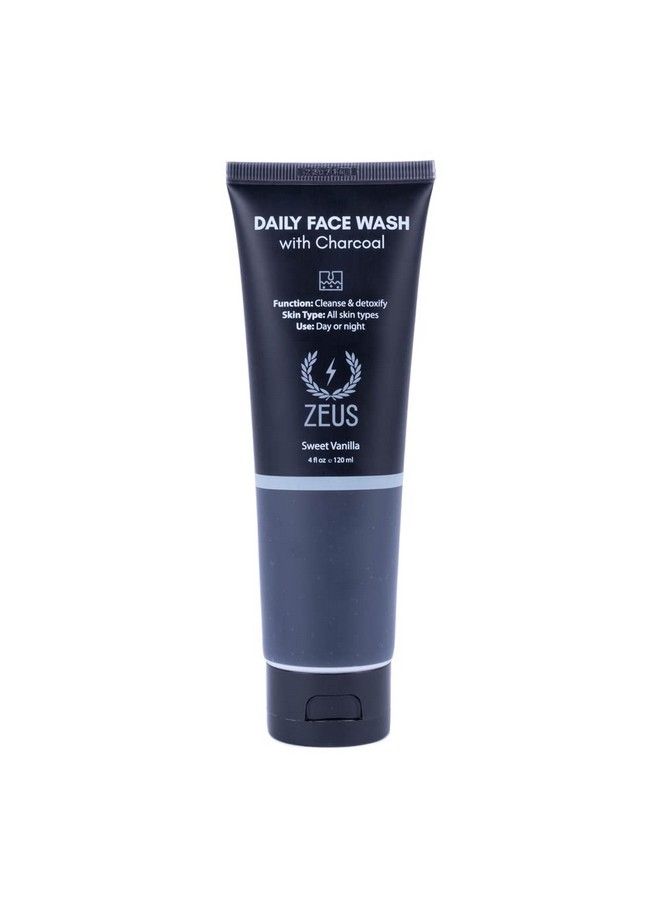 Zeus Daily Face Wash With Charcoal For Men Detoxifying Everyday Skin Facial Cleanser Exfoliating Face Wash For All Skin Types Made In Usa 4 Fl Oz - Image 2