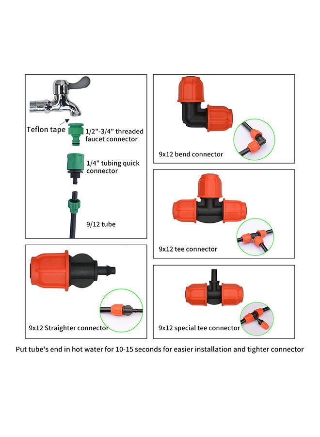 NIBEMINENT Drips Irrigation Kit Plant Self-Watering System Adjustable Water Flow Multicolour 30centimeter - Image 2