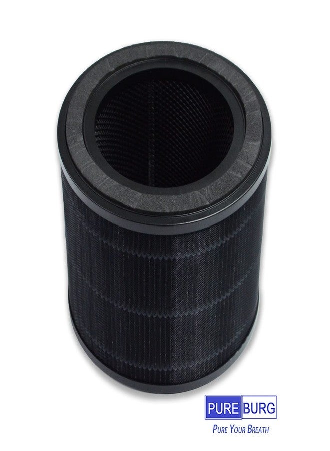 PUREBURG فلاتر بديلة PUREBURG CA12FT-1 متوافقة مع جهاز تنقية الهواء DH Lifelabs Sciaire Essential، عبوة من قطعتين H13 HEPA كربون نشط 2 في 1 - Image 4
