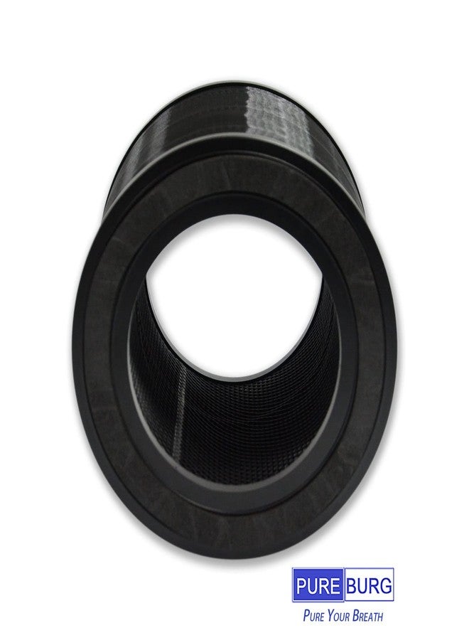 PUREBURG فلاتر بديلة PUREBURG CA12FT-1 متوافقة مع جهاز تنقية الهواء DH Lifelabs Sciaire Essential، عبوة من قطعتين H13 HEPA كربون نشط 2 في 1 - Image 3