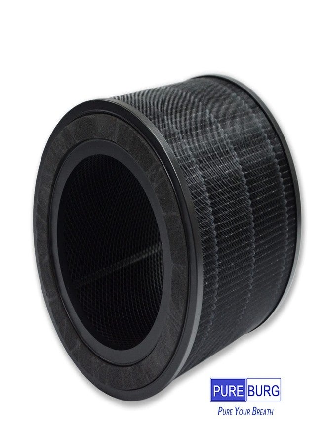 PUREBURG فلاتر بديلة PUREBURG CA12FT-1 متوافقة مع جهاز تنقية الهواء DH Lifelabs Sciaire Essential، عبوة من قطعتين H13 HEPA كربون نشط 2 في 1 - Image 2