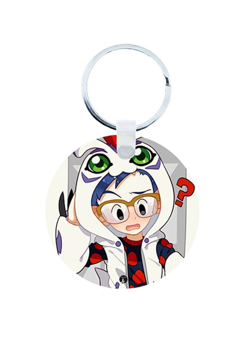 RKN Digimon Anime Wooden Keychain