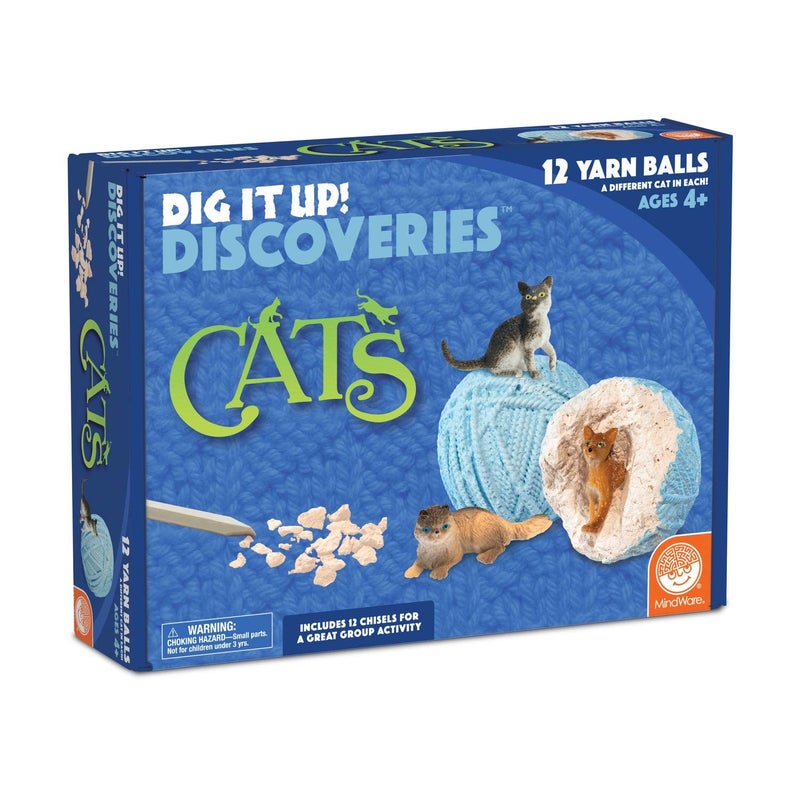 MindWare Dig It Up Discoveries: Cats â€“ Party-Sized 12-Pack of Educational Discovery Digs for Kids with Tools & Fun Facts â€“ Learn All About Cats! - Image 2