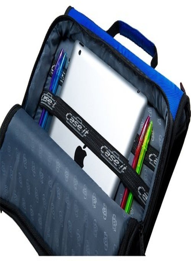 Case it Case-it Universal Zipper Binder | 2-Inch O-Rings, 13-Inch Laptop/Tablet Padded Pocket, 400 Sheet Capacity, Multiple Storage Pockets & Shoulder Strap | School & Office Organizer | LT-007 Purple - Image 5