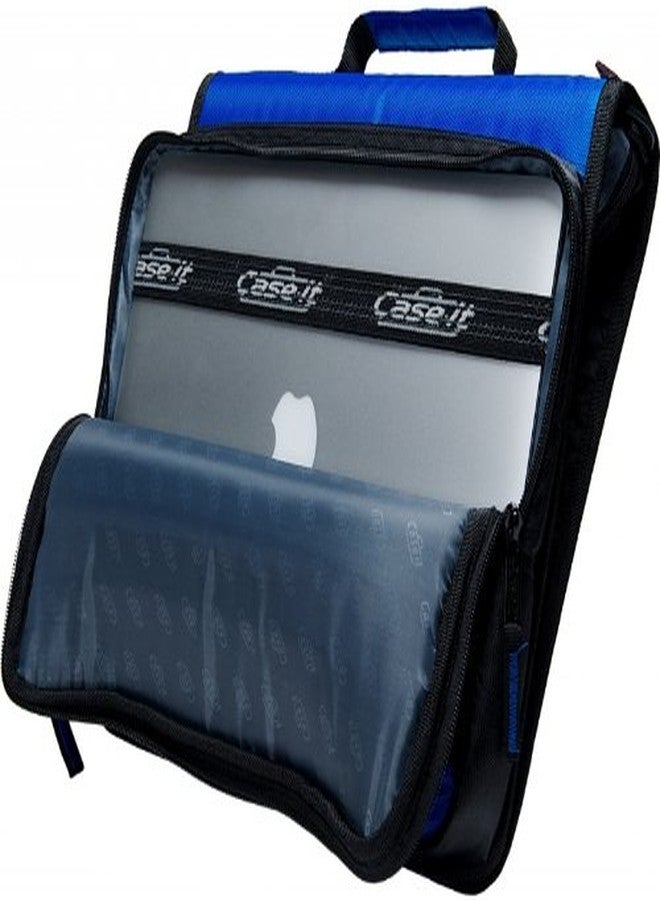 Case it Case-it Universal Zipper Binder | 2-Inch O-Rings, 13-Inch Laptop/Tablet Padded Pocket, 400 Sheet Capacity, Multiple Storage Pockets & Shoulder Strap | School & Office Organizer | LT-007 Purple - Image 2
