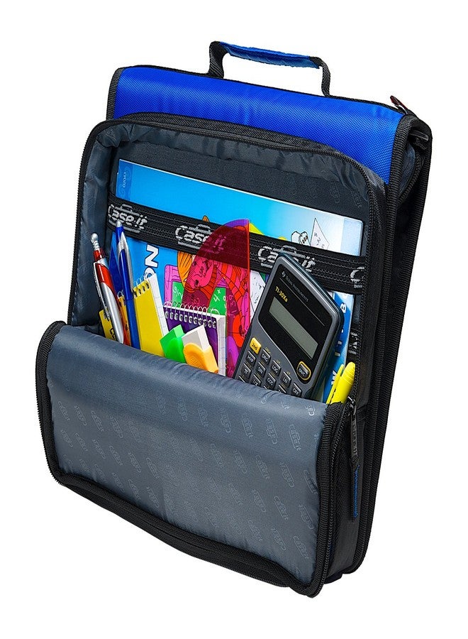 Case it Case-it Universal Zipper Binder | 2-Inch O-Rings, 13-Inch Laptop/Tablet Padded Pocket, 400 Sheet Capacity, Multiple Storage Pockets & Shoulder Strap | School & Office Organizer | LT-007 Purple - Image 4