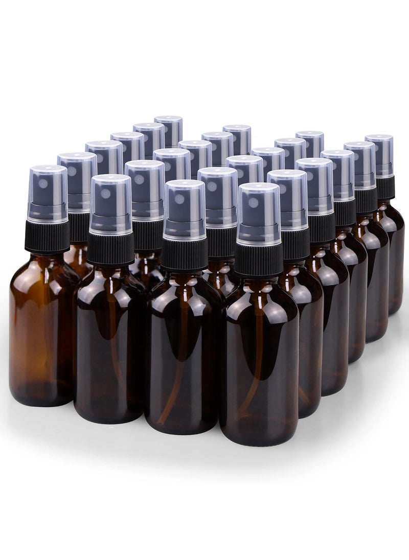 Wedama Wedama Spray Bottle, 2 oz Fine Mist Glass Spray Bottle, Little Refillable Liquid Containers for Watering Flowers Cleaning (24 Pack, Amber) 