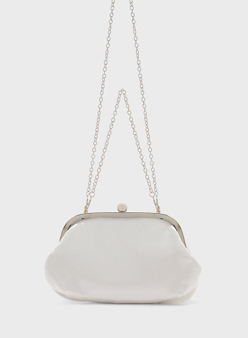 Ella Limited Edition Floral Rose Pearl Clutch Bag - Image 2