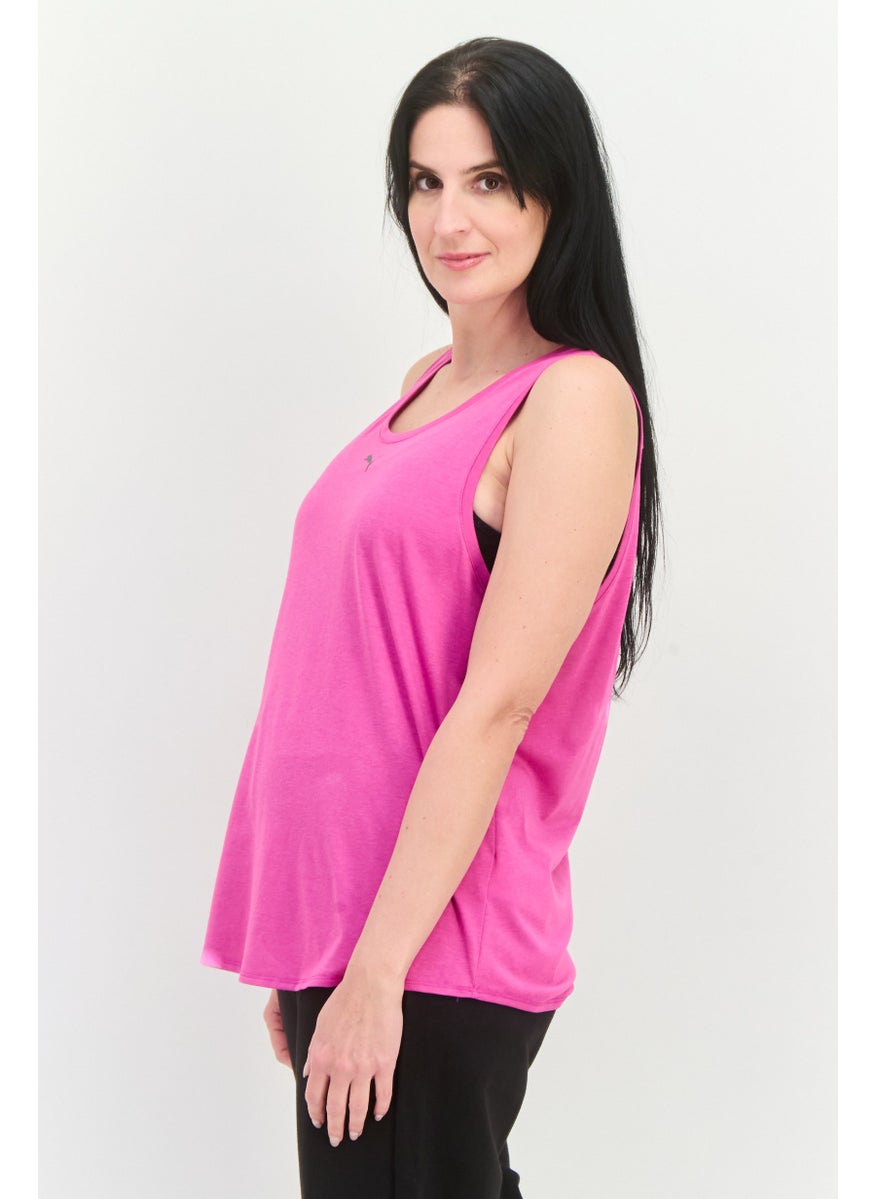 PUMA Women Regular Fit Sleeveless Training Tank Top, Dark Pink  - Image 4