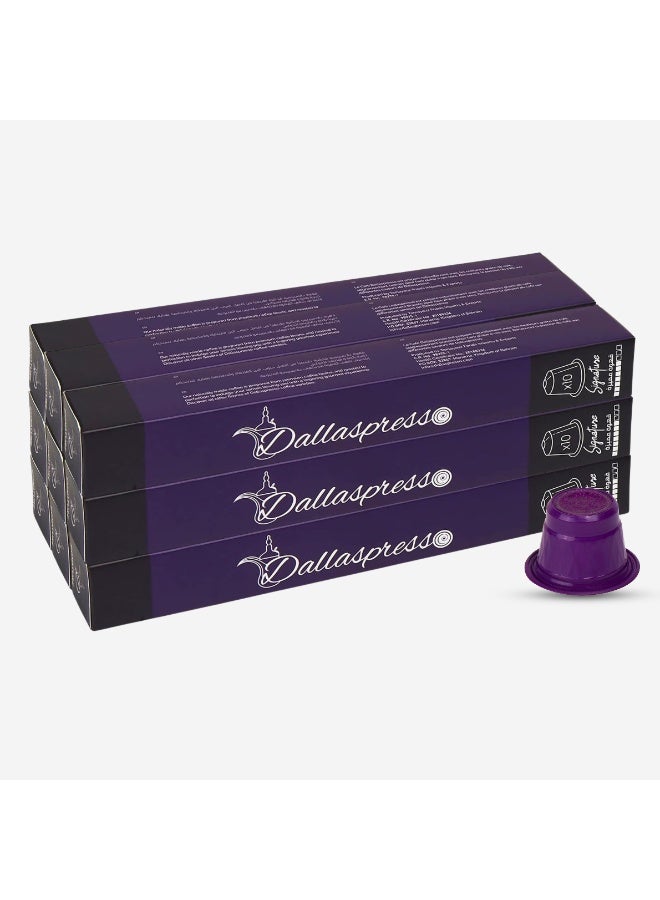 Dallaspresso Signature Saffron Coffee Capsules Pack of 9 – Nespresso Compatible, Finest Arabica Roasted Beans with Natural Saffron - Image 1