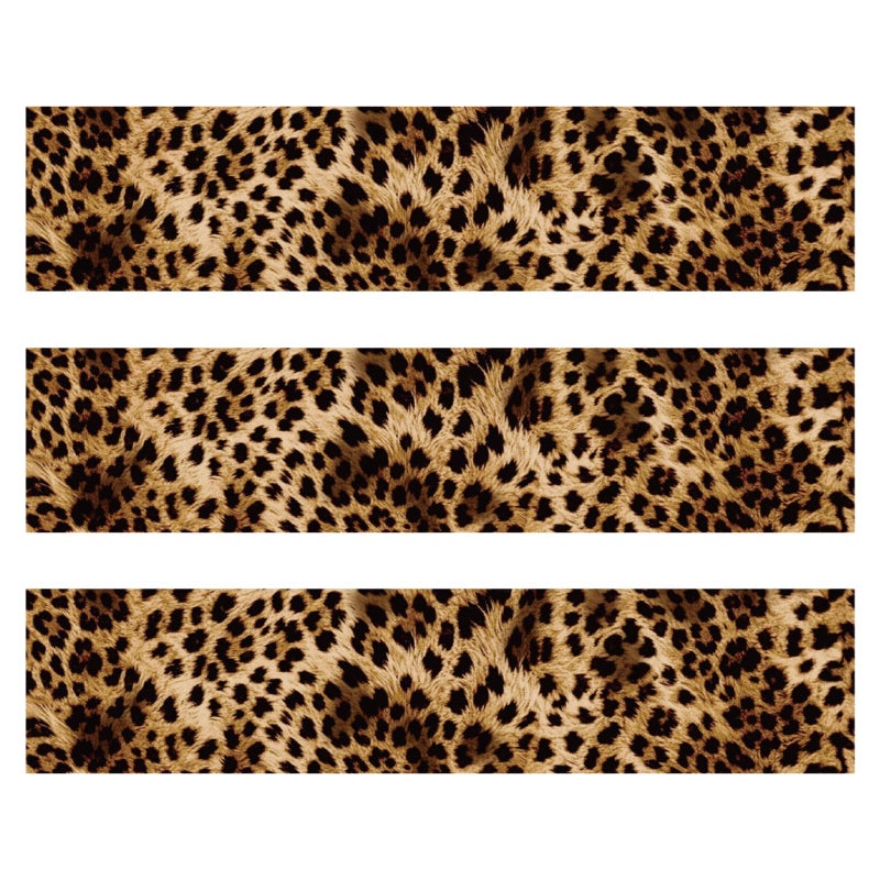 Fukaisu 3pcs Leopard Print Edible Cake Border Strips 28x62cm11x244 Inch Brown Black Cheetah Pattern Rice Wrap Paper PreCut Cake Side Image Trim Decorations for Women Birthday Party - Image 3
