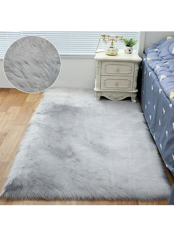 KLNAMAEAAN Modern Fluffy Long Pile Area Rug Non-Slip, Super Soft Decor Contemporary Carpet 60*150 Cm  - Image 1