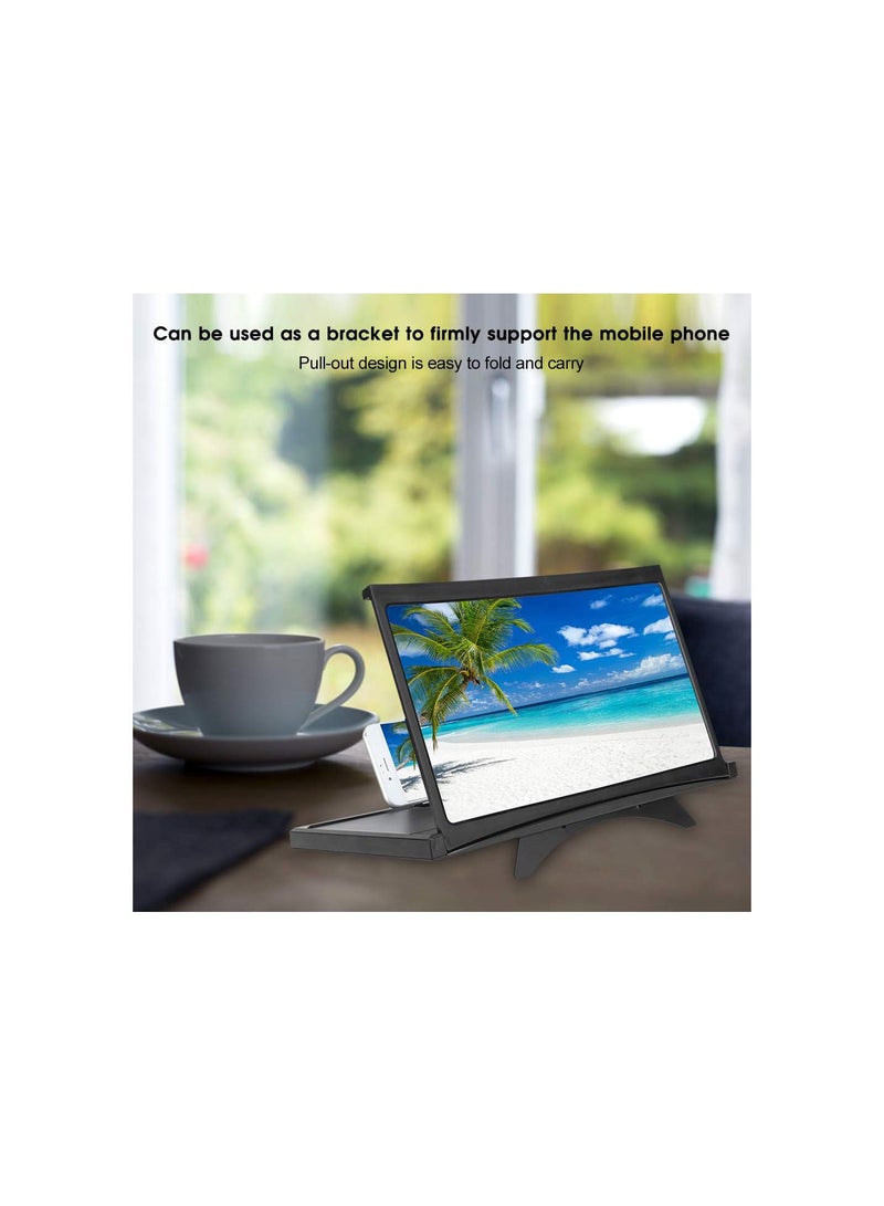 GGOOT 12 Inch Mobile Phone Screen Magnifier, Screen Magnifier with Desk Stand for Phones and Tablets, Stand with 2-3 Times Magnification Screen Magnifier  - Image 4