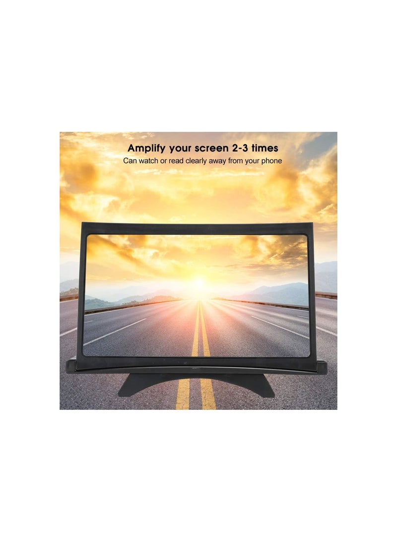GGOOT 12 Inch Mobile Phone Screen Magnifier, Screen Magnifier with Desk Stand for Phones and Tablets, Stand with 2-3 Times Magnification Screen Magnifier  - Image 3