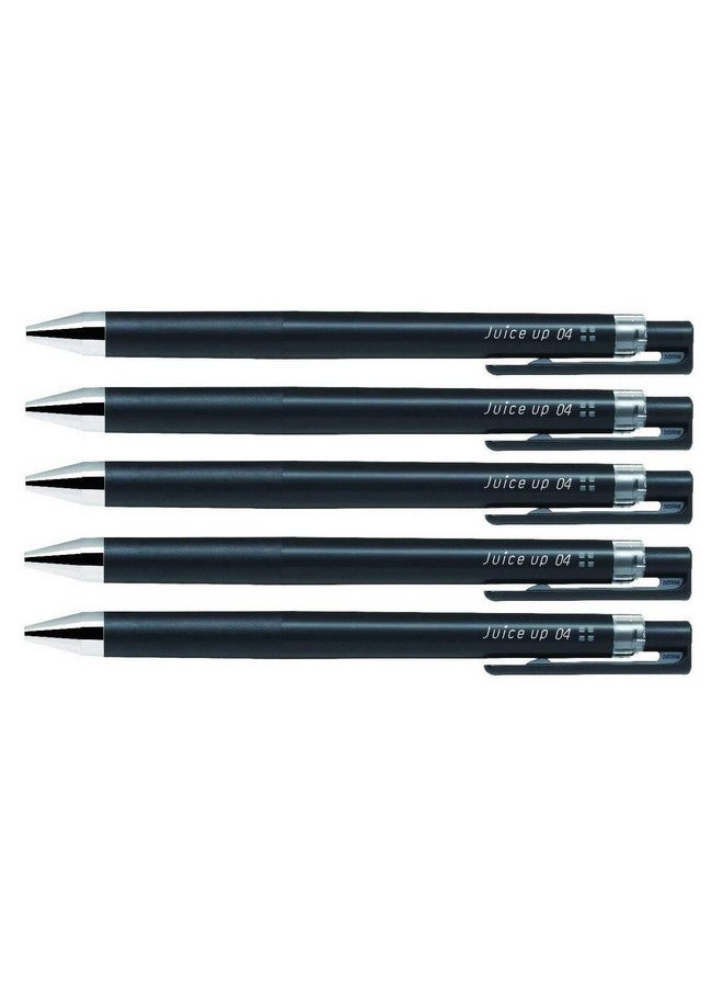 PILOT Juice Up 04 Retractable Gel Ink Pen, Ultra Fine Point 0.4Mm, Black Ink, Ljp-20S4, Value Set Of 5