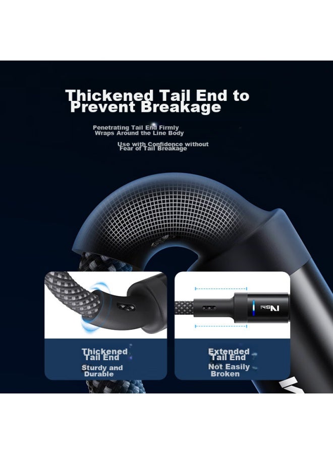 CAN Fit Android Data Cable Charging Cable, Suitable For Huawei, Xiaomi, Oppo, Redmi, Honor, Fast Charging, Old L-shaped Interface, Universal Micro Charger, Desk Lamp, Earphones, 2 Meters, Black - Image 4