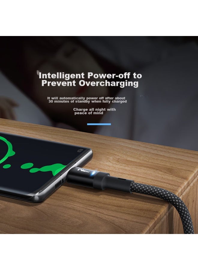 CAN Fit Android Data Cable Charging Cable, Suitable For Huawei, Xiaomi, Oppo, Redmi, Honor, Fast Charging, Old L-shaped Interface, Universal Micro Charger, Desk Lamp, Earphones, 2 Meters, Black - Image 2