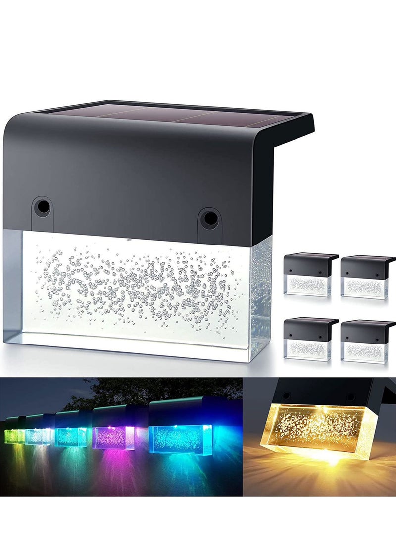 Next Life Solar Deck Lights, 4Pack Outdoor Fence Solar Lights Waterproof LED Solar Stair Lights, Outdoor Solar Fence Lights for Deck, Stairs, Step, Yard, Patio, and Pathway - Image 1