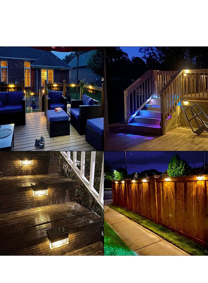 Next Life Solar Deck Lights, 4Pack Outdoor Fence Solar Lights Waterproof LED Solar Stair Lights, Outdoor Solar Fence Lights for Deck, Stairs, Step, Yard, Patio, and Pathway - Image 3
