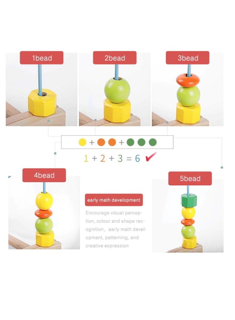 Kids Early Education Wooden Toys Colorful Round Toy For Toddlers - Image 4