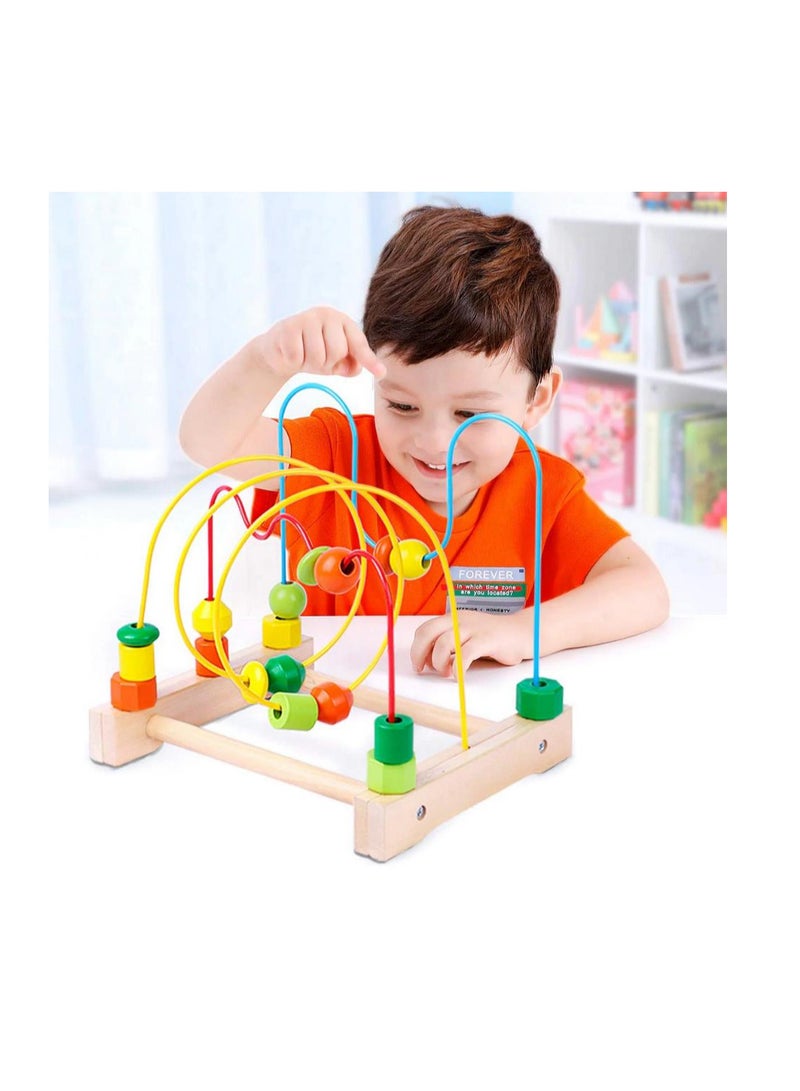 Kids Early Education Wooden Toys Colorful Round Toy For Toddlers - Image 3