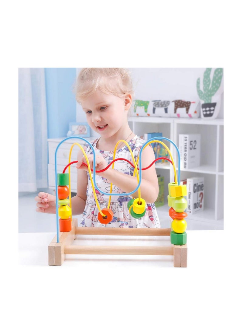 Kids Early Education Wooden Toys Colorful Round Toy For Toddlers - Image 2